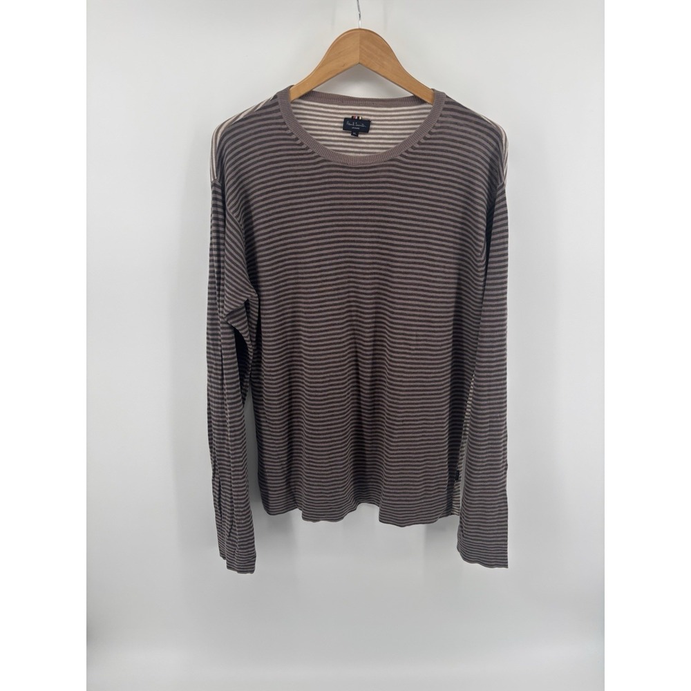 Paul Smith Linen Blend Pullover Knit Long Sleeve Sz XL $168 *Flaw